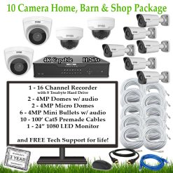 10 Camera Farm Home Barn Shop